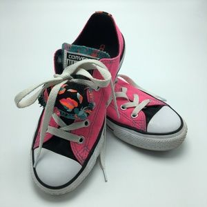 Converse All Stars Pink Floral Junior Sneakers